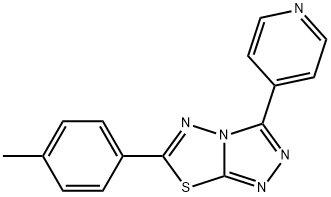 6-(4-methylphenyl)-3-(4-pyridinyl)[1,2,4]triazolo[3,4-b][1,3,4]thiadiazole Struktur