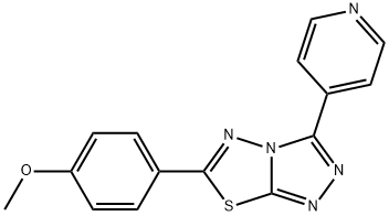 methyl 4-[3-(4-pyridinyl)[1,2,4]triazolo[3,4-b][1,3,4]thiadiazol-6-yl]phenyl ether Struktur