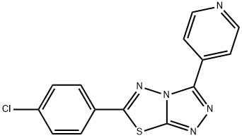 6-(4-chlorophenyl)-3-(4-pyridinyl)[1,2,4]triazolo[3,4-b][1,3,4]thiadiazole Struktur