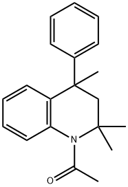 1-acetyl-2,2,4-trimethyl-4-phenyl-1,2,3,4-tetrahydroquinoline Struktur