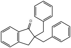 2,2-dibenzyl-1-indanone Struktur