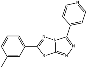 6-(3-methylphenyl)-3-(4-pyridinyl)[1,2,4]triazolo[3,4-b][1,3,4]thiadiazole Struktur