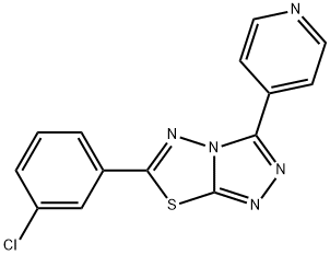 6-(3-chlorophenyl)-3-(4-pyridinyl)[1,2,4]triazolo[3,4-b][1,3,4]thiadiazole Struktur