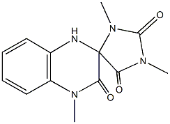 1,1',3-trimethyl-3',4'-dihydrospiro[imidazolidine-5,3'-(1'H)-quinoxaline]-2,2',4-trione Struktur