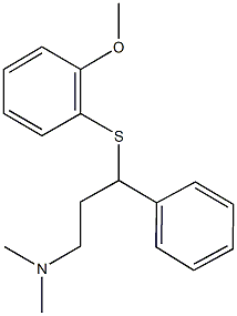 3-[(2-methoxyphenyl)sulfanyl]-N,N-dimethyl-3-phenyl-1-propanamine Struktur