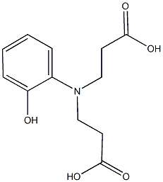 3-[(2-carboxyethyl)-2-hydroxyanilino]propanoic acid Struktur