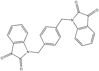 1-{4-[(2,3-dioxo-2,3-dihydro-1H-indol-1-yl)methyl]benzyl}-1H-indole-2,3-dione Struktur