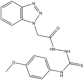 2-(1H-1,2,3-benzotriazol-1-ylacetyl)-N-(4-methoxyphenyl)hydrazinecarbothioamide Struktur