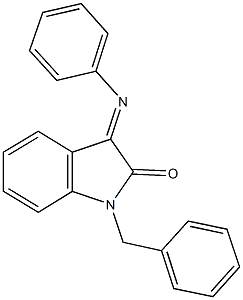 1-benzyl-3-(phenylimino)-1,3-dihydro-2H-indol-2-one Struktur