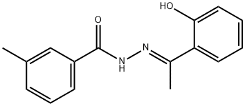 N'-[1-(2-hydroxyphenyl)ethylidene]-3-methylbenzohydrazide Struktur