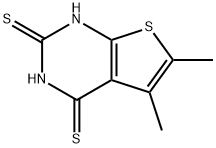 5,6-dimethyl-2-sulfanylthieno[2,3-d]pyrimidin-4-yl hydrosulfide Struktur