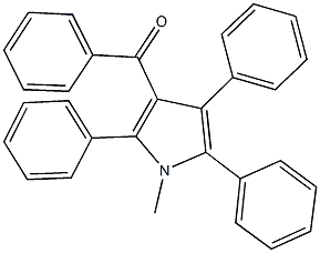 (1-methyl-2,4,5-triphenyl-1H-pyrrol-3-yl)(phenyl)methanone Struktur