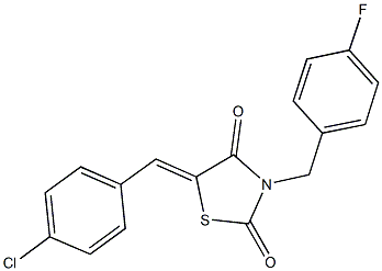 5-(4-chlorobenzylidene)-3-(4-fluorobenzyl)-1,3-thiazolidine-2,4-dione Struktur