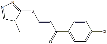 1-(4-chlorophenyl)-3-[(4-methyl-4H-1,2,4-triazol-3-yl)sulfanyl]-2-propen-1-one Struktur