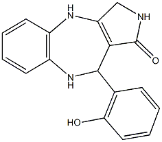 10-(2-hydroxyphenyl)-3,4,9,10-tetrahydropyrrolo[3,4-b][1,5]benzodiazepin-1(2H)-one Struktur