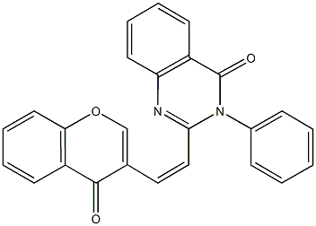 2-[2-(4-oxo-4H-chromen-3-yl)vinyl]-3-phenyl-4(3H)-quinazolinone Struktur