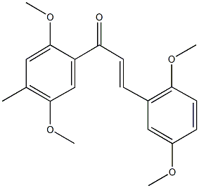 1-(2,5-dimethoxy-4-methylphenyl)-3-(2,5-dimethoxyphenyl)-2-propen-1-one Struktur