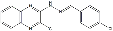 4-chlorobenzaldehyde (3-chloro-2-quinoxalinyl)hydrazone Struktur