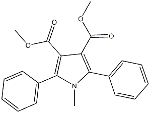 dimethyl 1-methyl-2,5-diphenyl-1H-pyrrole-3,4-dicarboxylate Struktur