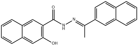 3-hydroxy-N'-[1-(2-naphthyl)ethylidene]-2-naphthohydrazide Struktur