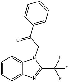 1-phenyl-2-[2-(trifluoromethyl)-1H-benzimidazol-1-yl]ethanone Struktur