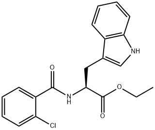 ethyl 2-[(2-chlorobenzoyl)amino]-3-(1H-indol-3-yl)propanoate Struktur