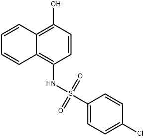 4-chloro-N-(4-hydroxy-1-naphthyl)benzenesulfonamide Struktur