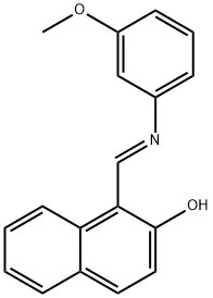 1-{[(3-methoxyphenyl)imino]methyl}-2-naphthol Struktur