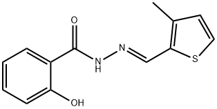 2-hydroxy-N'-[(3-methyl-2-thienyl)methylene]benzohydrazide Struktur