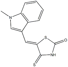 5-[(1-methyl-1H-indol-3-yl)methylene]-4-thioxo-1,3-thiazolidin-2-one Struktur