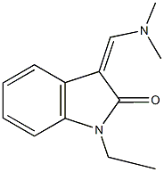 3-[(dimethylamino)methylene]-1-ethyl-1,3-dihydro-2H-indol-2-one Struktur