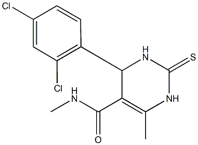 4-(2,4-dichlorophenyl)-N,6-dimethyl-2-thioxo-1,2,3,4-tetrahydro-5-pyrimidinecarboxamide Struktur