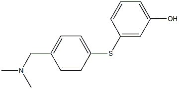 3-({4-[(dimethylamino)methyl]phenyl}sulfanyl)phenol Struktur