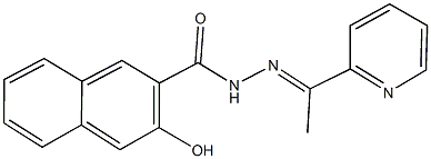 3-hydroxy-N'-(1-pyridin-2-ylethylidene)-2-naphthohydrazide Struktur