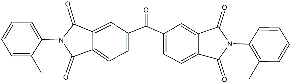 2-(2-methylphenyl)-5-{[2-(2-methylphenyl)-1,3-dioxo-2,3-dihydro-1H-isoindol-5-yl]carbonyl}-1H-isoindole-1,3(2H)-dione Struktur