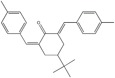 4-tert-butyl-2,6-bis(4-methylbenzylidene)cyclohexanone Struktur