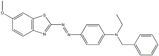 N-benzyl-N-ethyl-N-{4-[(6-methoxy-1,3-benzothiazol-2-yl)diazenyl]phenyl}amine Struktur