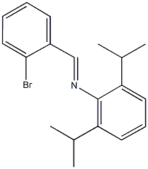 N-(2-bromobenzylidene)-N-(2,6-diisopropylphenyl)amine Struktur