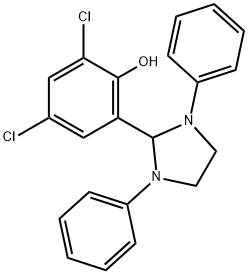 2,4-dichloro-6-(1,3-diphenyl-2-imidazolidinyl)phenol Struktur