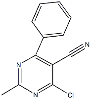 4-chloro-2-methyl-6-phenyl-5-pyrimidinecarbonitrile Struktur