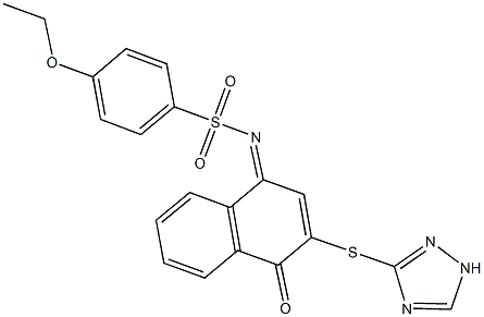 4-ethoxy-N-(4-oxo-3-(1H-1,2,4-triazol-3-ylsulfanyl)-1(4H)-naphthalenylidene)benzenesulfonamide Struktur