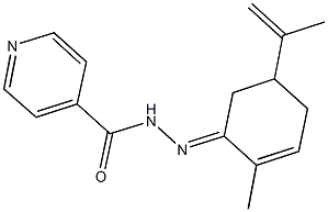 N'-(5-isopropenyl-2-methyl-2-cyclohexen-1-ylidene)isonicotinohydrazide Struktur