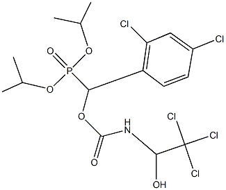 bis(1-methylethyl) (2,4-dichlorophenyl)({[(2,2,2-trichloro-1-hydroxyethyl)amino]carbonyl}oxy)methylphosphonate Struktur