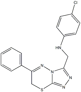 N-(4-chlorophenyl)-N-[(6-phenyl-7H-[1,2,4]triazolo[3,4-b][1,3,4]thiadiazin-3-yl)methyl]amine Struktur