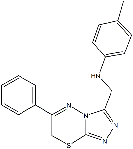 N-(4-methylphenyl)-N-[(6-phenyl-7H-[1,2,4]triazolo[3,4-b][1,3,4]thiadiazin-3-yl)methyl]amine Struktur