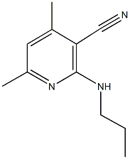 4,6-dimethyl-2-(propylamino)nicotinonitrile Struktur