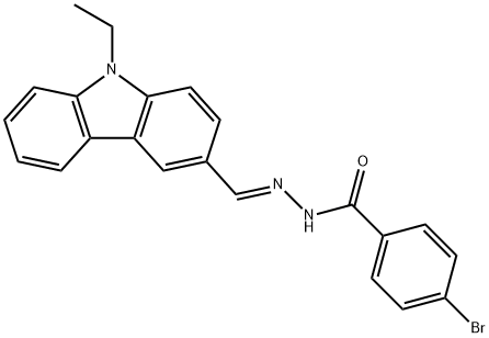 4-bromo-N'-[(9-ethyl-9H-carbazol-3-yl)methylene]benzohydrazide Struktur