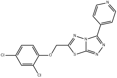 2,4-dichlorophenyl [3-(4-pyridinyl)[1,2,4]triazolo[3,4-b][1,3,4]thiadiazol-6-yl]methyl ether Struktur