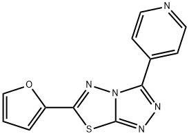 6-(2-furyl)-3-(4-pyridinyl)[1,2,4]triazolo[3,4-b][1,3,4]thiadiazole Struktur