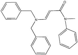 3-(dibenzylamino)-N-methyl-N-phenylacrylamide Struktur